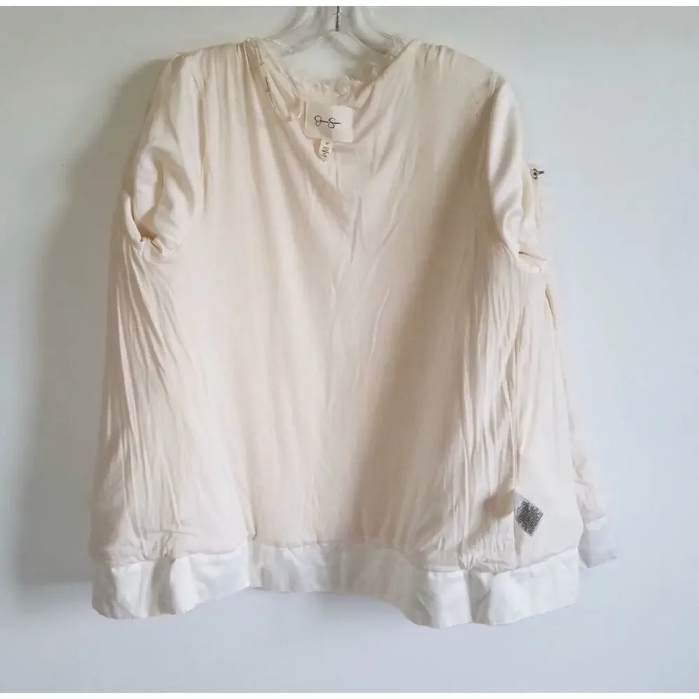 Jessica Simpson Faux Fur Beaded Jacket